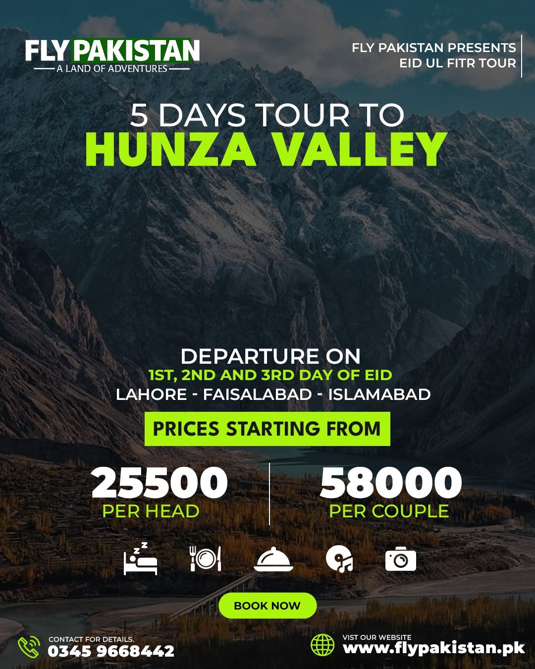 Book Deal 5 Days Tour To Hunza Valley Eid Ul Fitr 2026